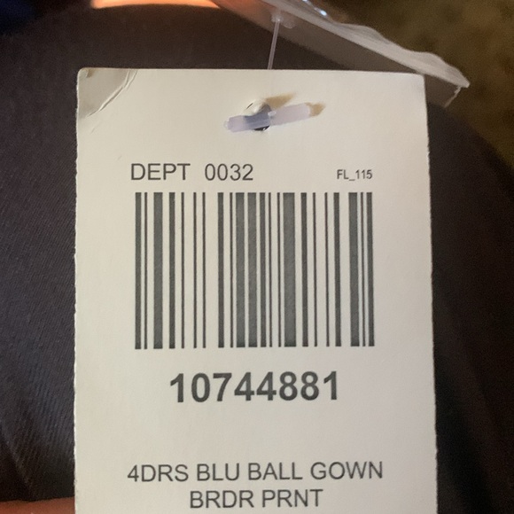 Hot Topic Blue & Black Filigree Border Ball Gown NWT - Picture 9 of 9